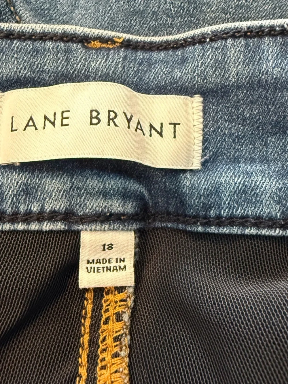Lane Bryant Women's 18 Mid Rise Jeans Double Button Stretch Denim